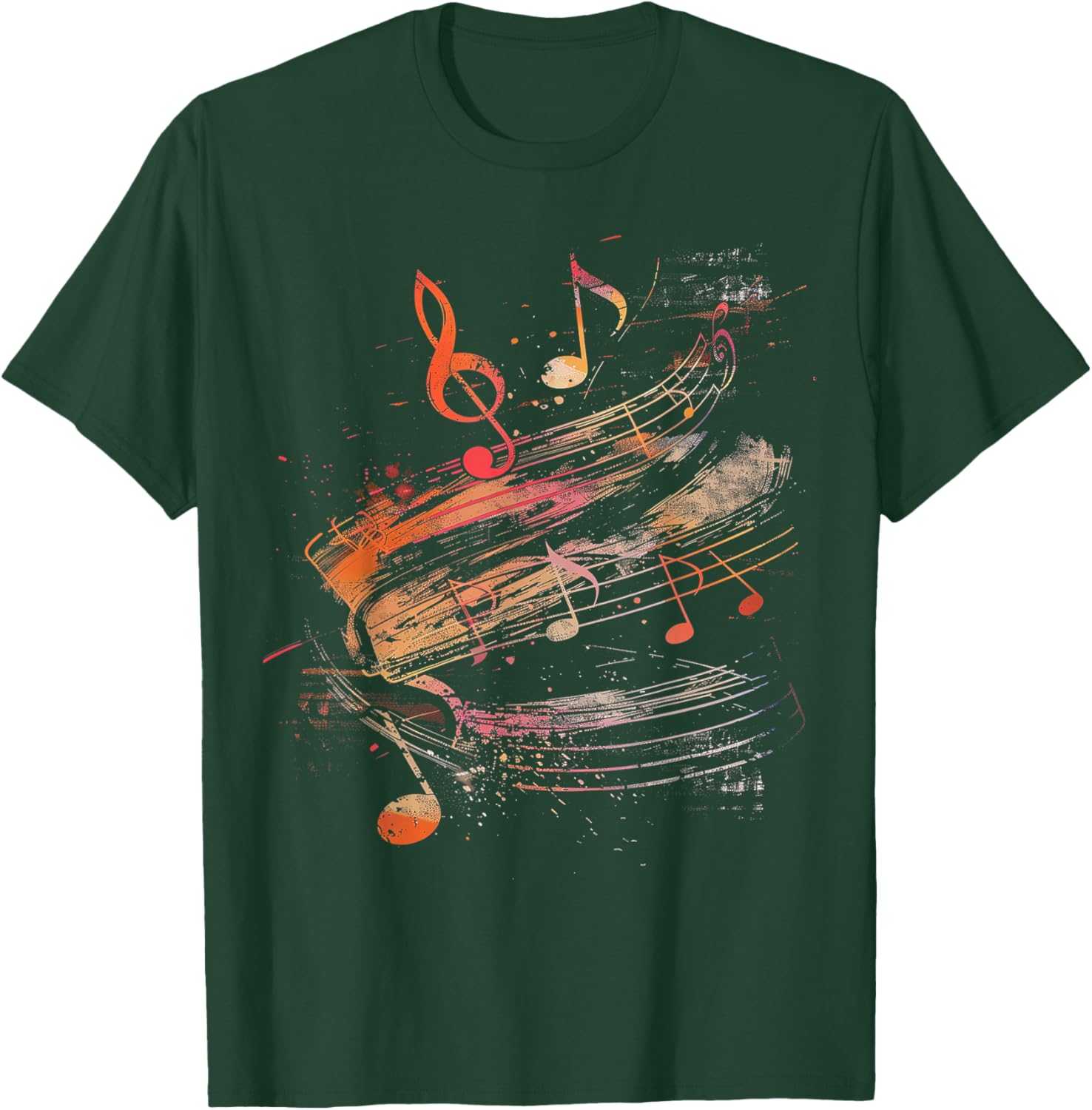 Musical Notes Graffiti T-Shirt - T-Shirt | Forest