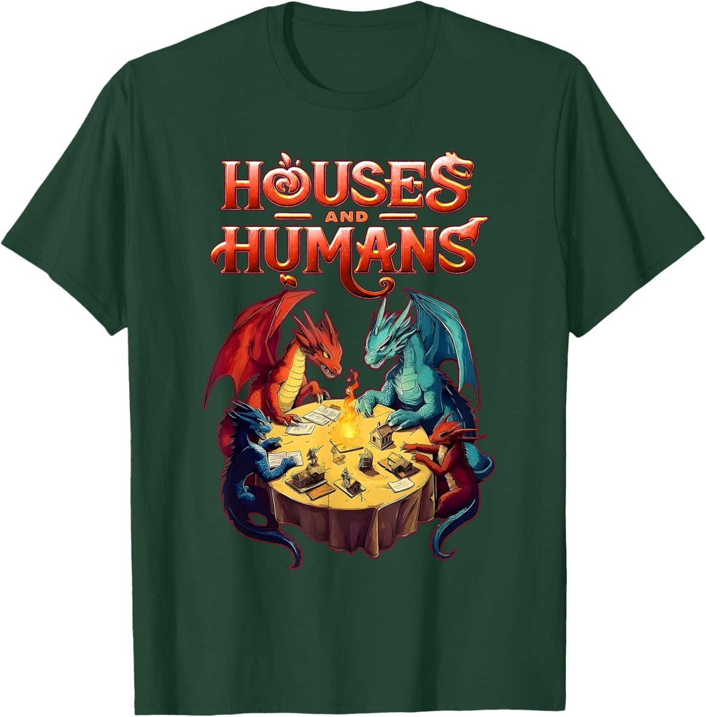 Houses and Humans Dragons Funny Video Games T-Shirt - T-Shirt | Forest