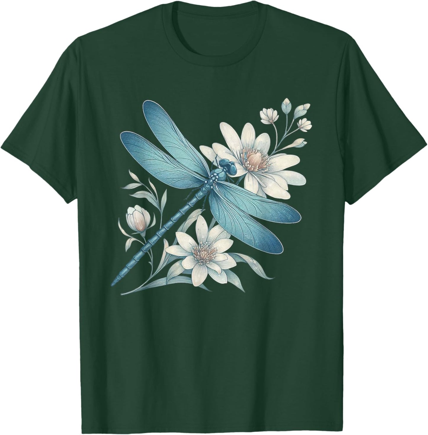 Dragonfly Casual Summer Women T-Shirt - T-Shirt | Forest