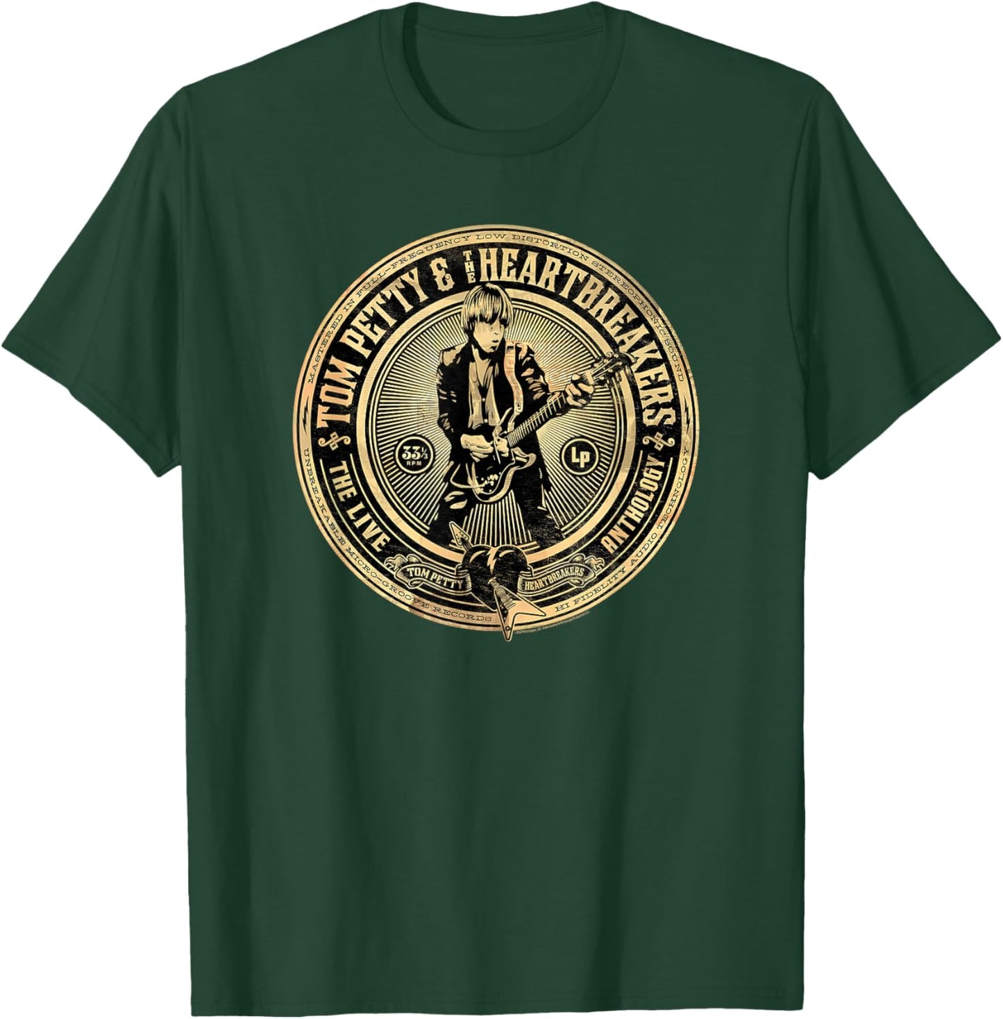 Tom Petty Adult , Black, Small, Short Sleeve, , Classic Fit, Modern Style, Embroidery, The Live Anthology Box Set Cover Art T-Shirt - T-Shirt | Forest