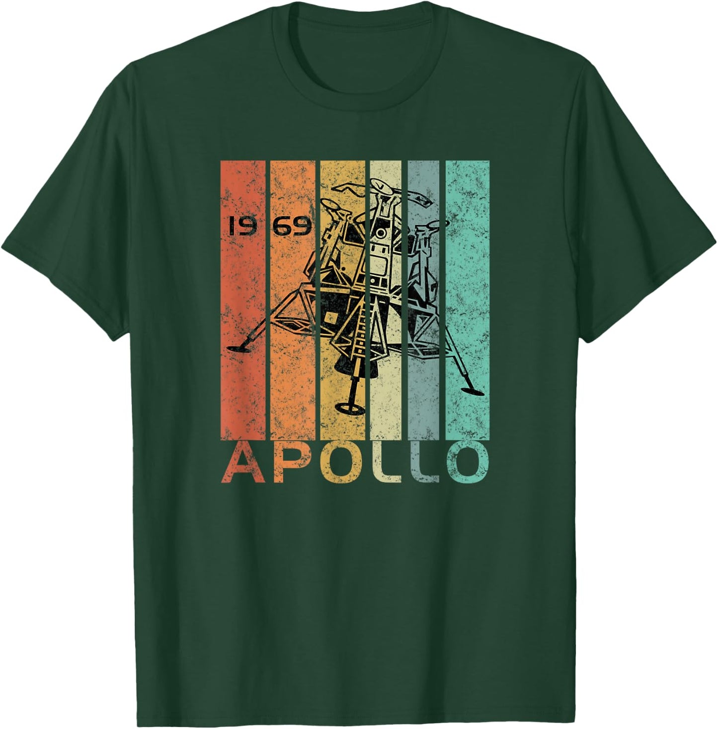 Retro Apollo 11 50th Anniversary Moon Landing 1969 2019 Gift T-Shirt - T-Shirt | Forest