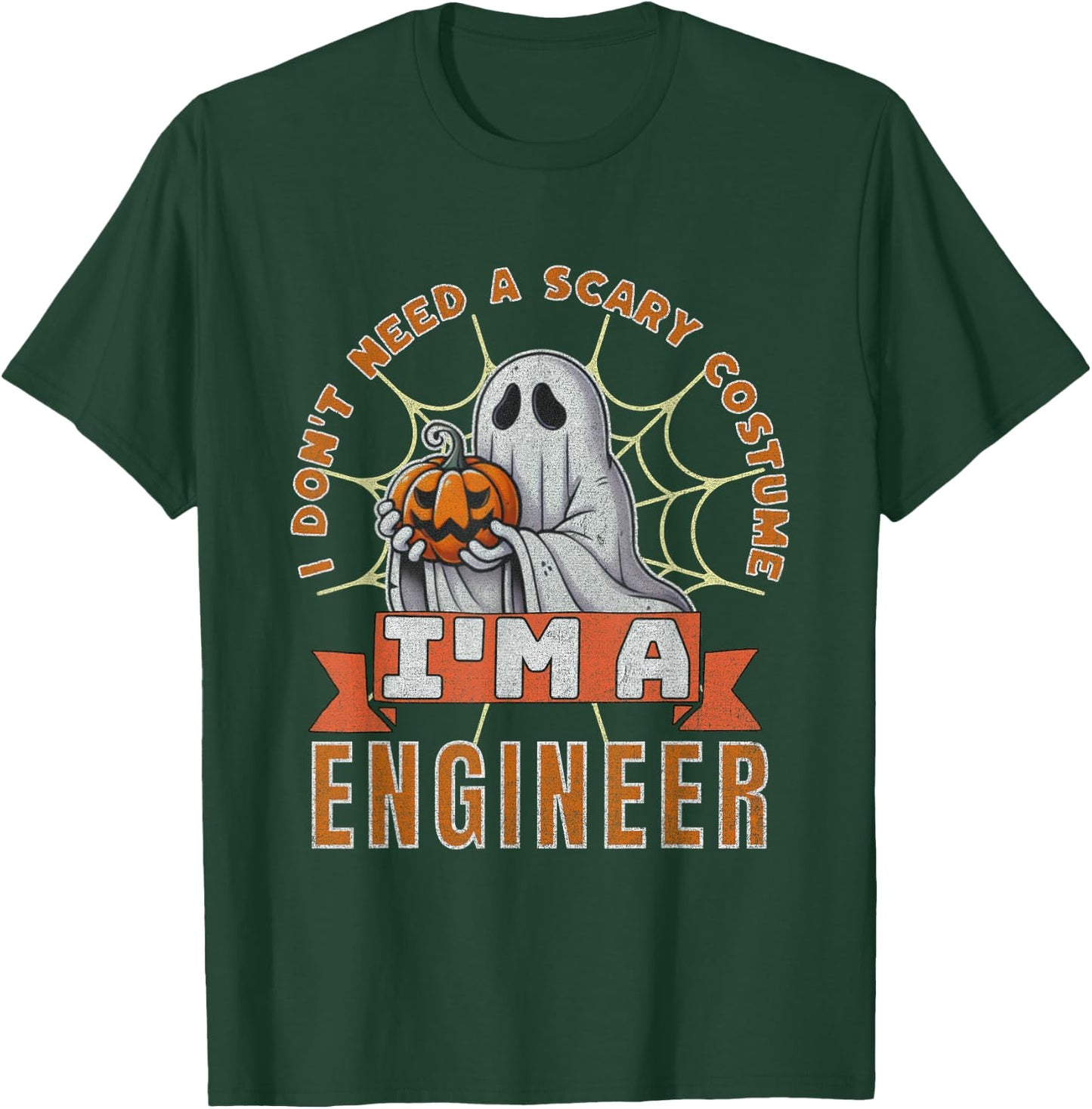 Halloween Engineer Ghost I'm an Engineer Costume T-Shirt - T-Shirt | Forest