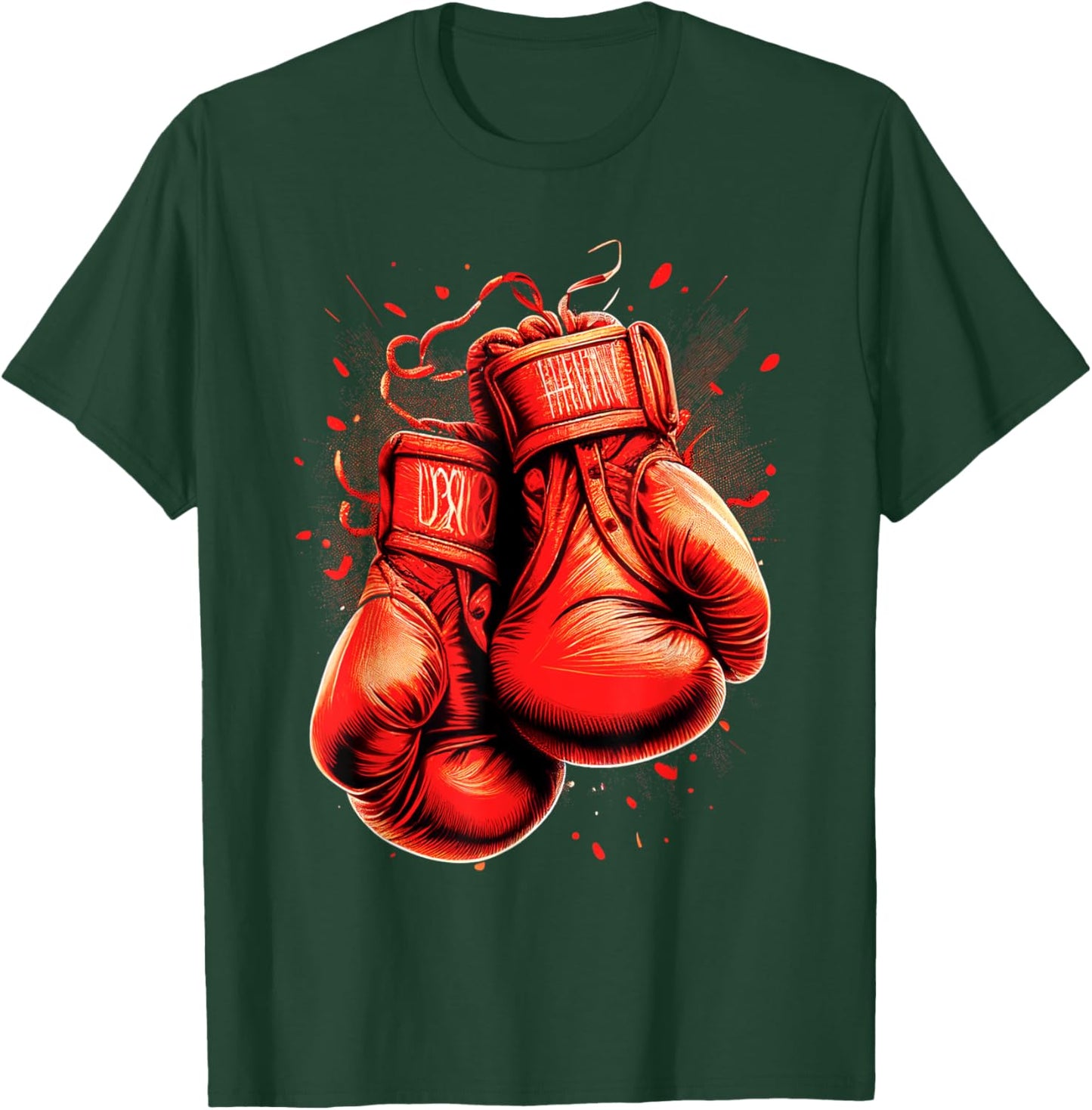 Retro Red Boxing Gloves Vintage Boxer T-Shirt - T-Shirt | Forest