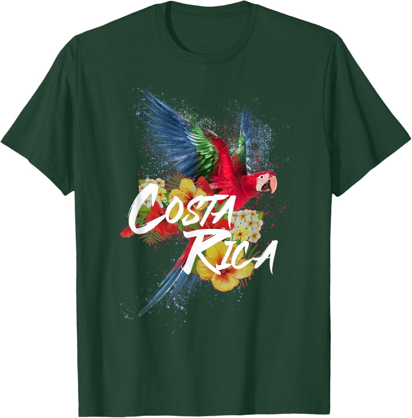 Costa Rica Souvenir Vintage Parrot Costa Rican Pride T-Shirt - T-Shirt | Forest