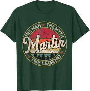 Martin The Man The Myth The Legend Personalized Name T-Shirt - T-Shirt | Forest