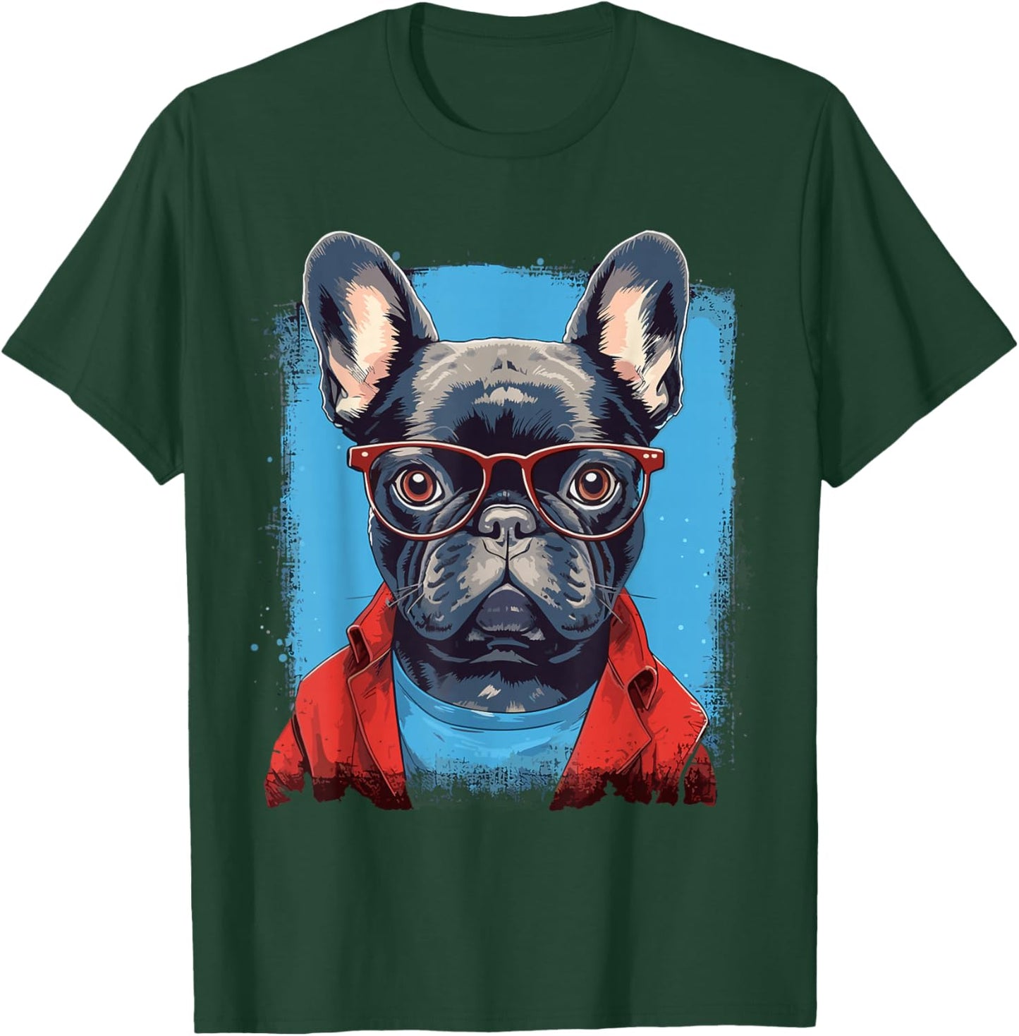 French Bulldog With Sunglasses T-Shirt - T-Shirt | Forest