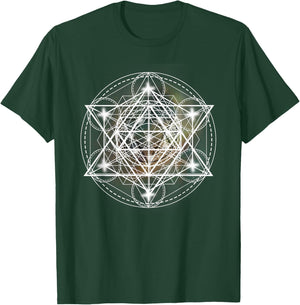 Metatron Cube Sacred Geometry Shirt - Spiritual Yoga T-Shirt - T-Shirt | Forest