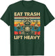 Funny Raccoon Shirt Lift Heavy Eat Trash Raccoon Weightlifting Gym , -Adults, Black, Small, Short Sleeve T-Shirt - T-Shirt | Forest