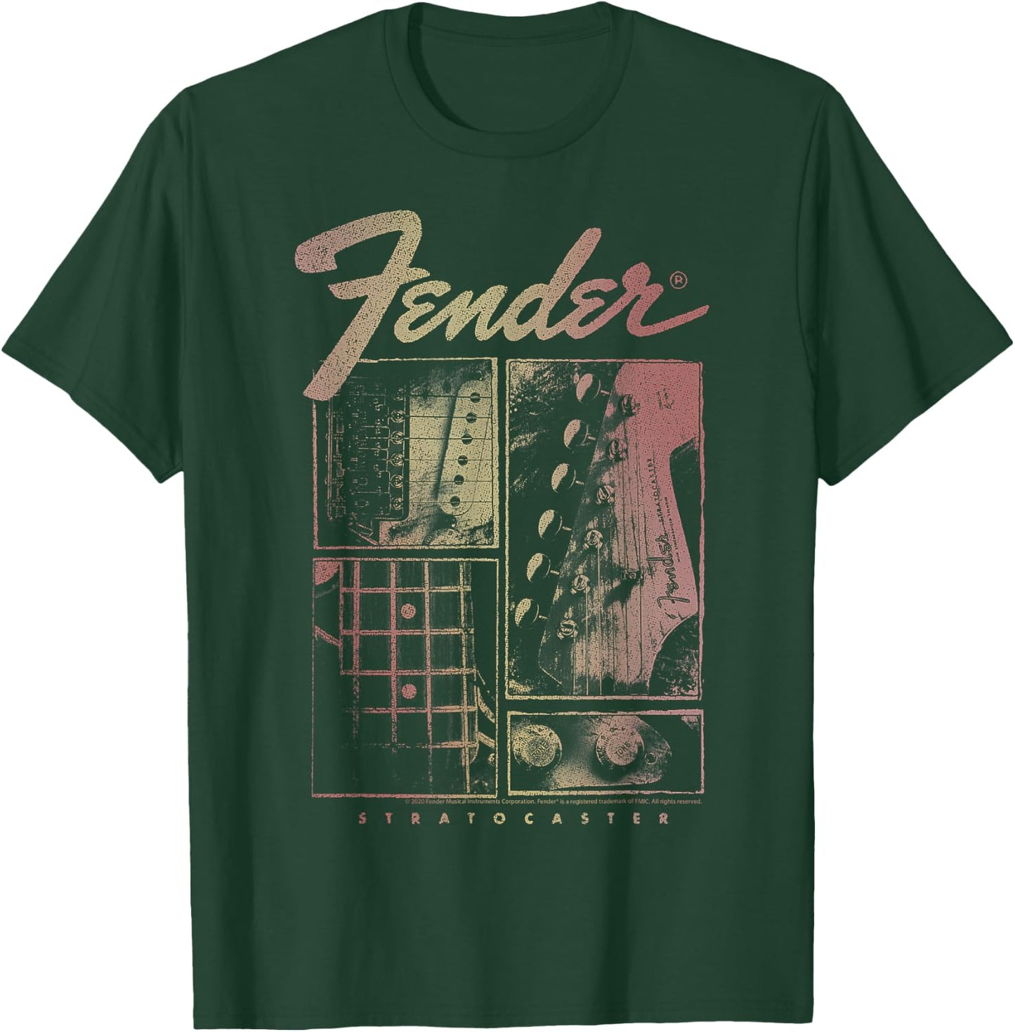 Fender Stratocaster Panels T-Shirt - T-Shirt | Forest