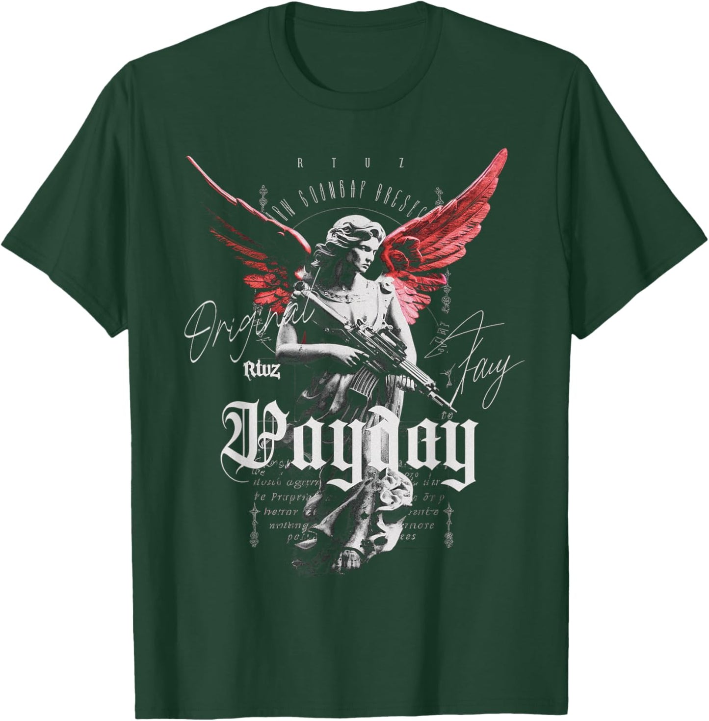 Hip Hop Y2K Vintage Hipster Edgy Urban Streetwear Angel T-Shirt - T-Shirt | Forest