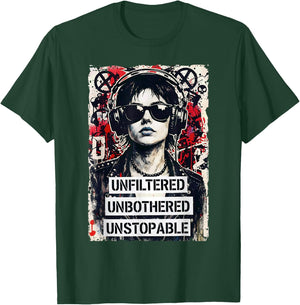 Punk Girl 90s Grunge Urban Street Art Vintage Distressed T-Shirt - T-Shirt | Forest