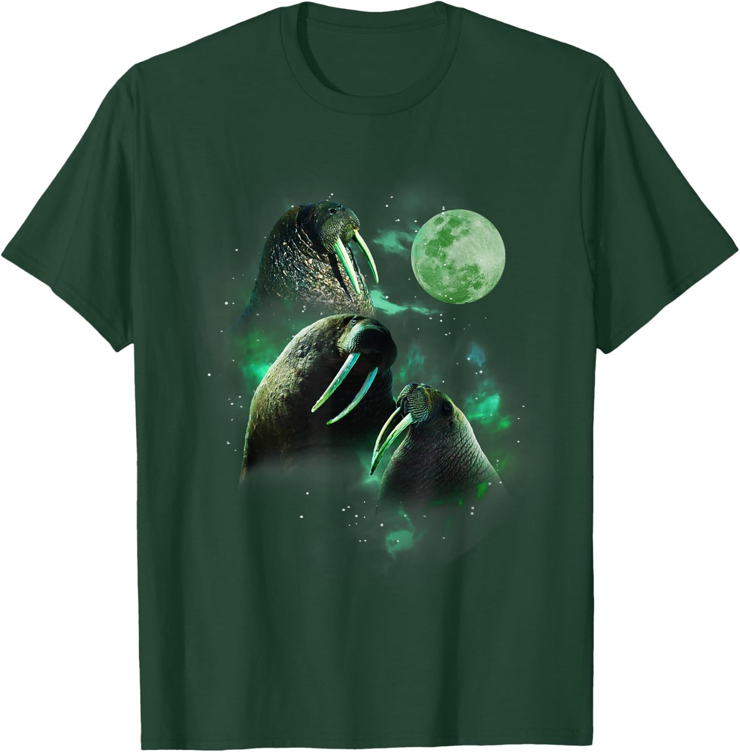 3 Walrus Moon Funny Parody T-Shirt - T-Shirt | Forest