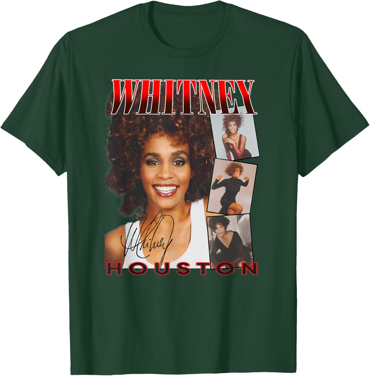 Whitney Houston Face Photos T-Shirt - T-Shirt | Forest