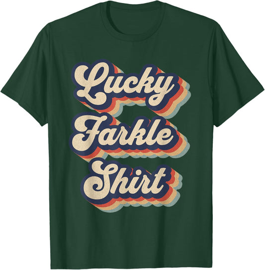 Lucky Farkle Shirt Vintage Farkle Dice Game T-Shirt - T-Shirt | Forest