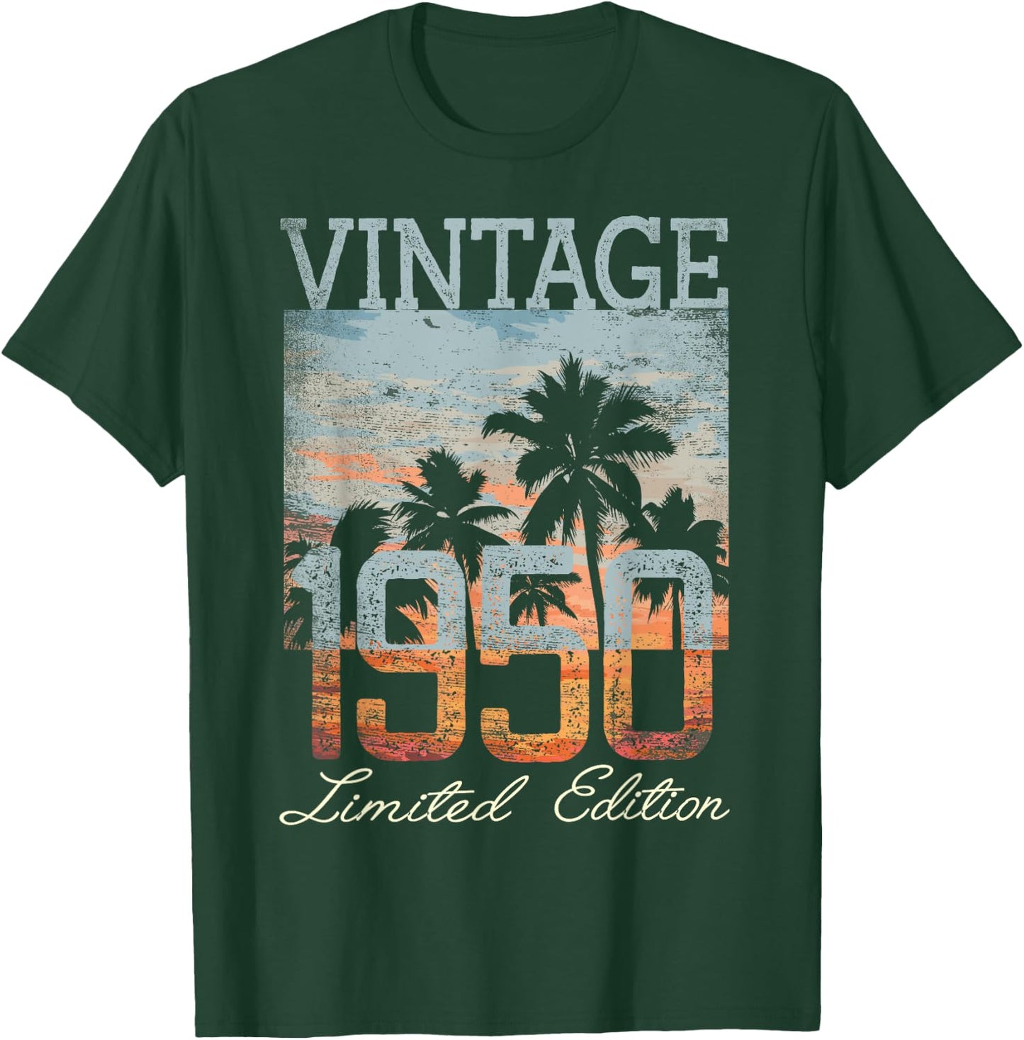 Vintage 1950 Limited Edition 75th Birthday 75 Year Old Gifts T-Shirt - T-Shirt | Forest