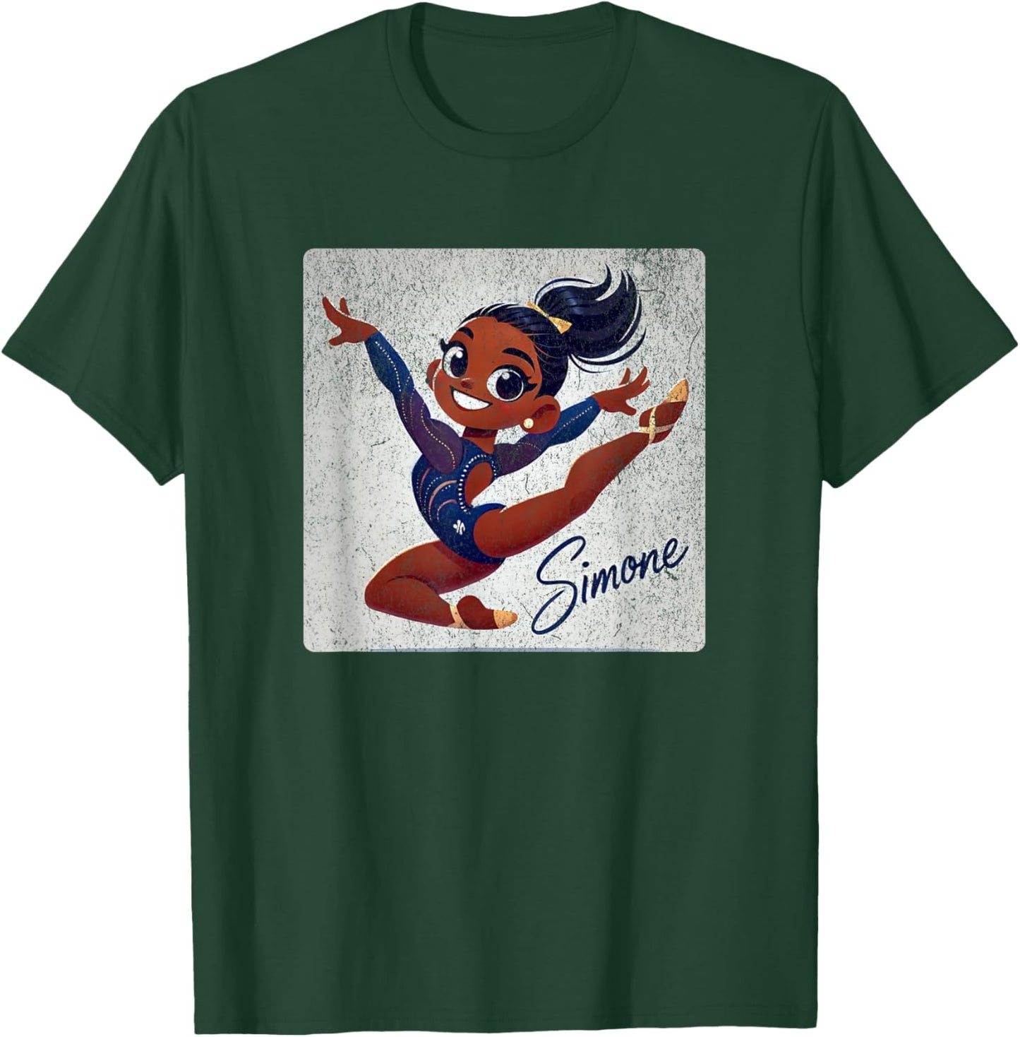Simone T World Champion Retro Boys and Girls T-Shirt - T-Shirt | Forest