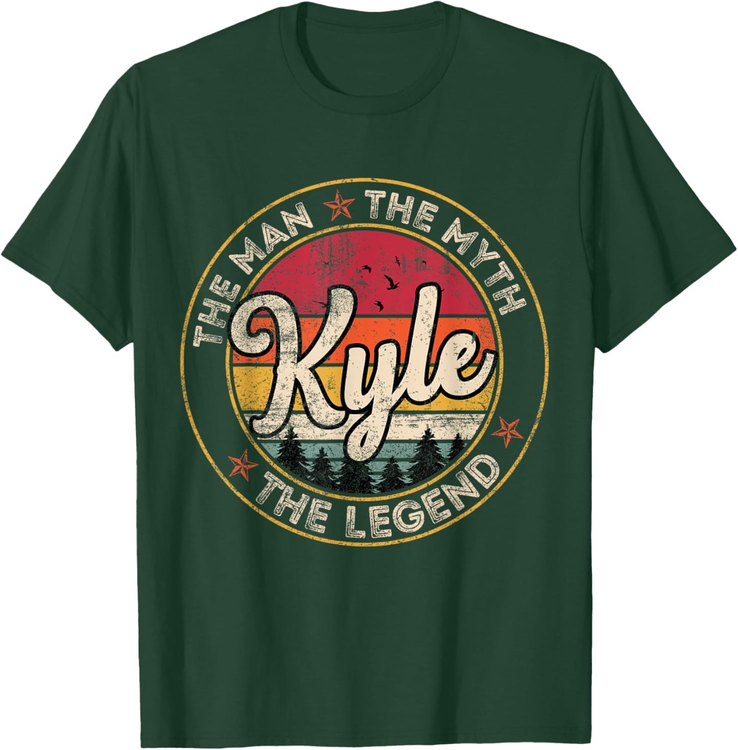 Kyle The Man The Myth The Legend Personalized Name T-Shirt - T-Shirt | Forest