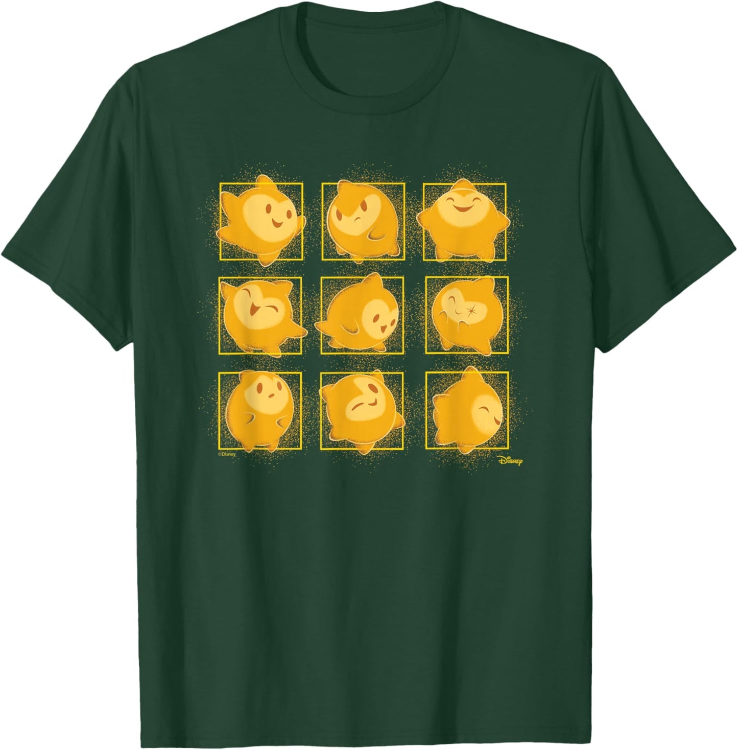 Wish - Star Face Grid T-Shirt - T-Shirt | Forest