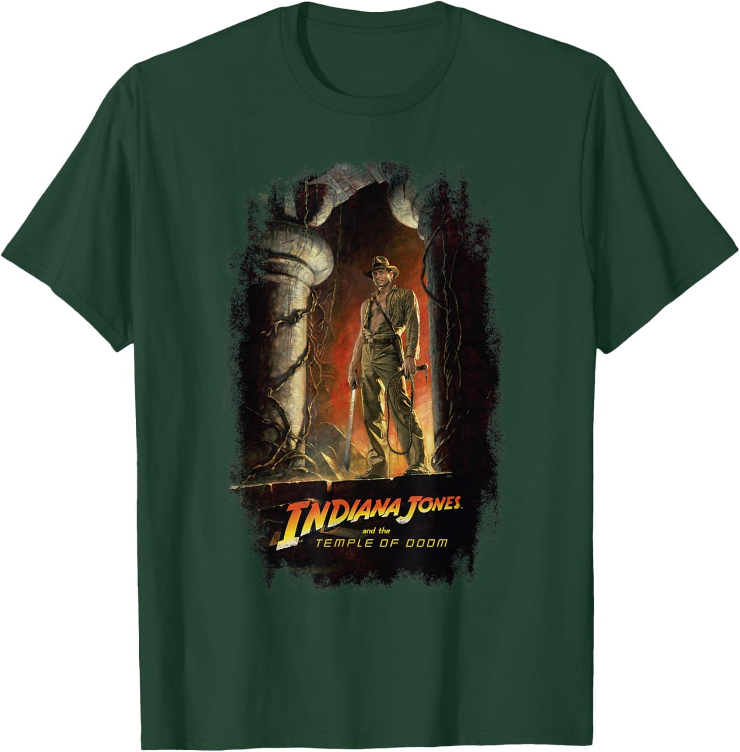 Lucasfilm Indiana Jones and The Temple of Doom Poster Art T-Shirt - T-Shirt | Forest