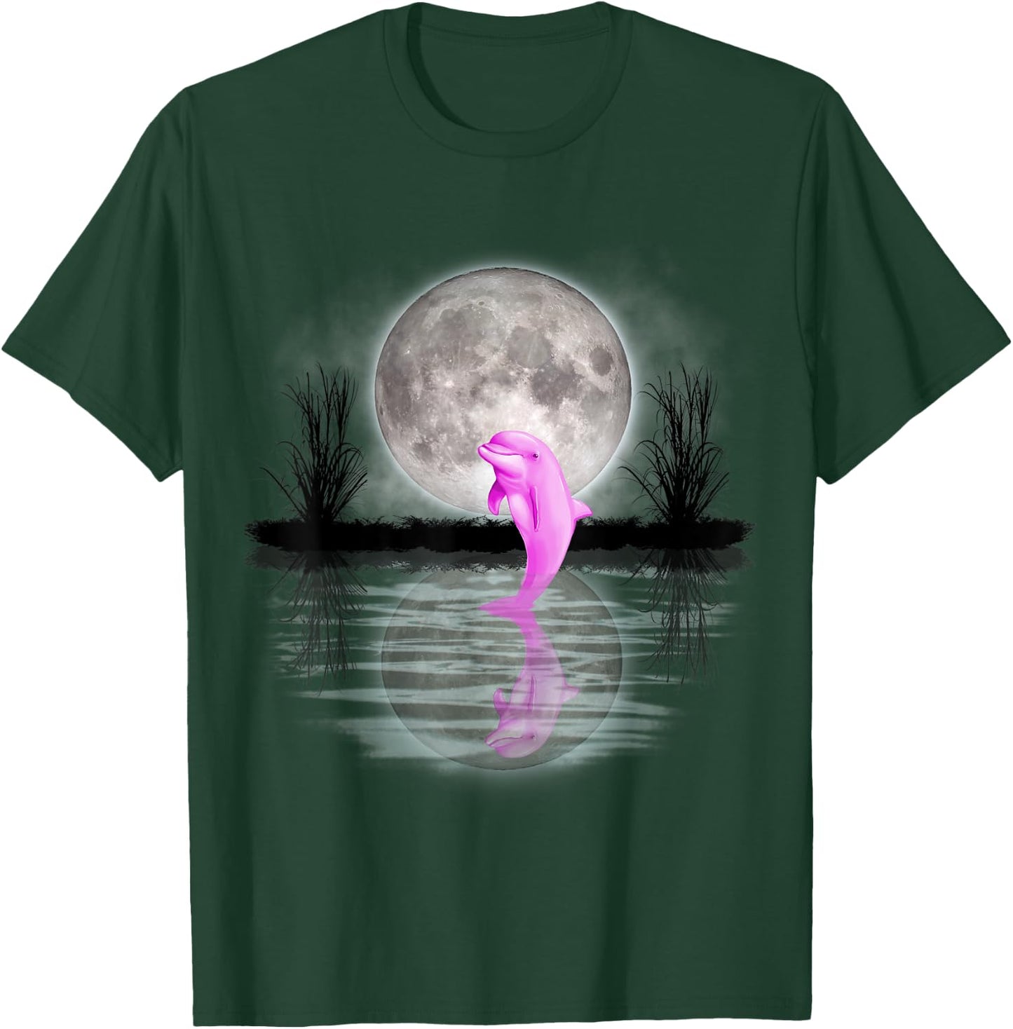 Save the Dolphin Pink Dolphin Gift Girls Women T-Shirt - T-Shirt | Forest