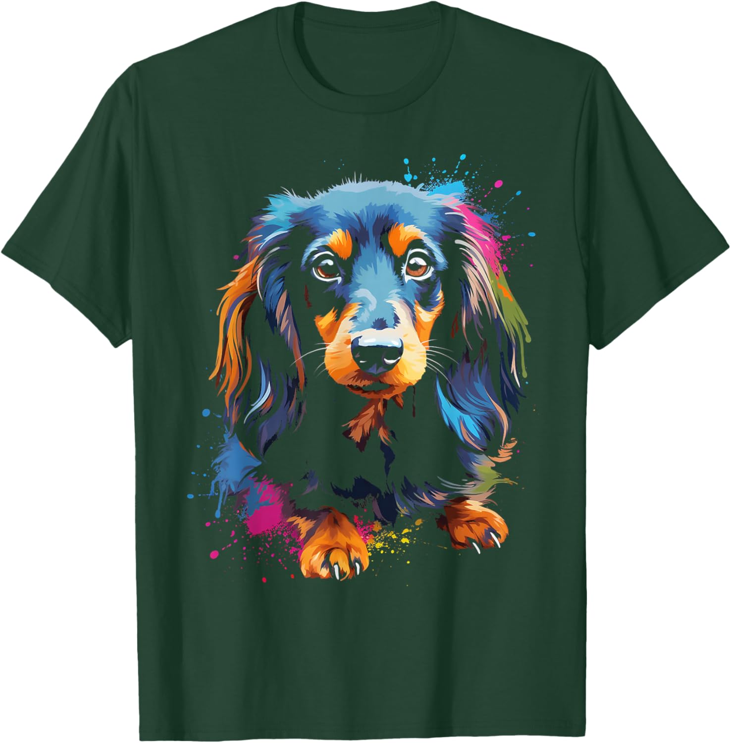Longhair Dachshund Puppy Best Dog Owner T-Shirt - T-Shirt | Forest