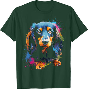 Longhair Dachshund Puppy Best Dog Owner T-Shirt - T-Shirt | Forest