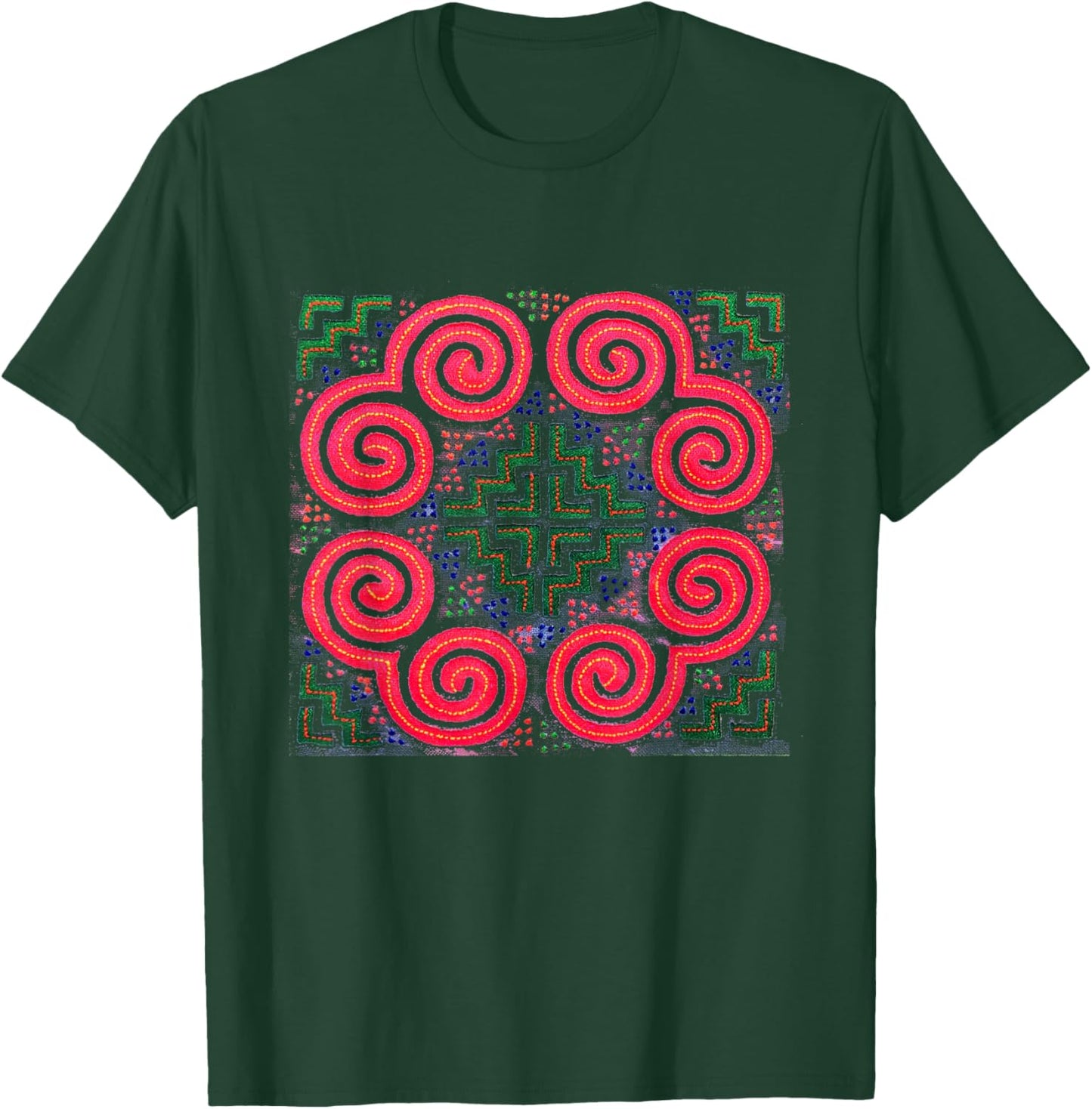 Hmong pink paj ntaub snail T-Shirt - T-Shirt | Forest