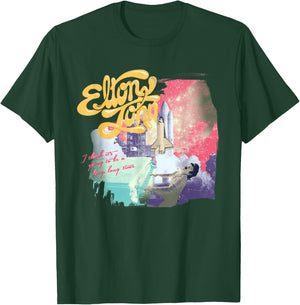Official Elton John Colorful Long Time Black T-Shirt - T-Shirt | Forest