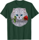 Romantic Fluffy White Cat Biting on a Rose Flower T-Shirt - T-Shirt | Forest