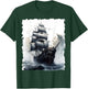 Sailing Boat Captain Pirate Ship Sailing Storm Painting T-Shirt - T-Shirt | Forest