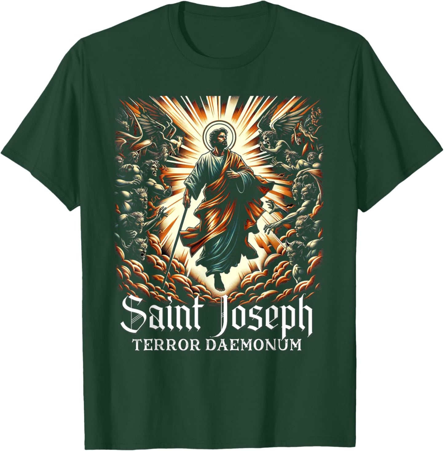 Saint Joseph Catholic Father And Worker T-Shirt - T-Shirt | Forest