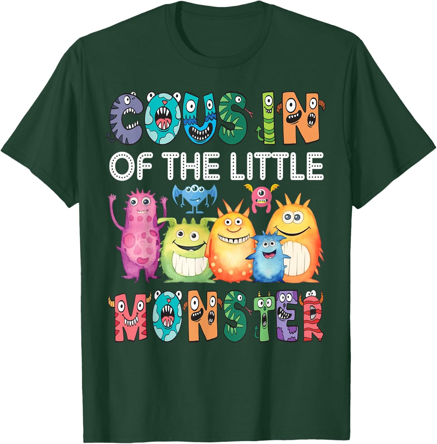 Cousin Of The Little Monster Kids 1St Birthday Party T-Shirt - T-Shirt | Forest