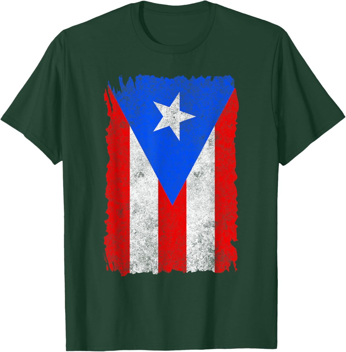 Vintage Boricua Puerto Rican Puerto Rico PR Flag Pride Roots T-Shirt - T-Shirt | Forest