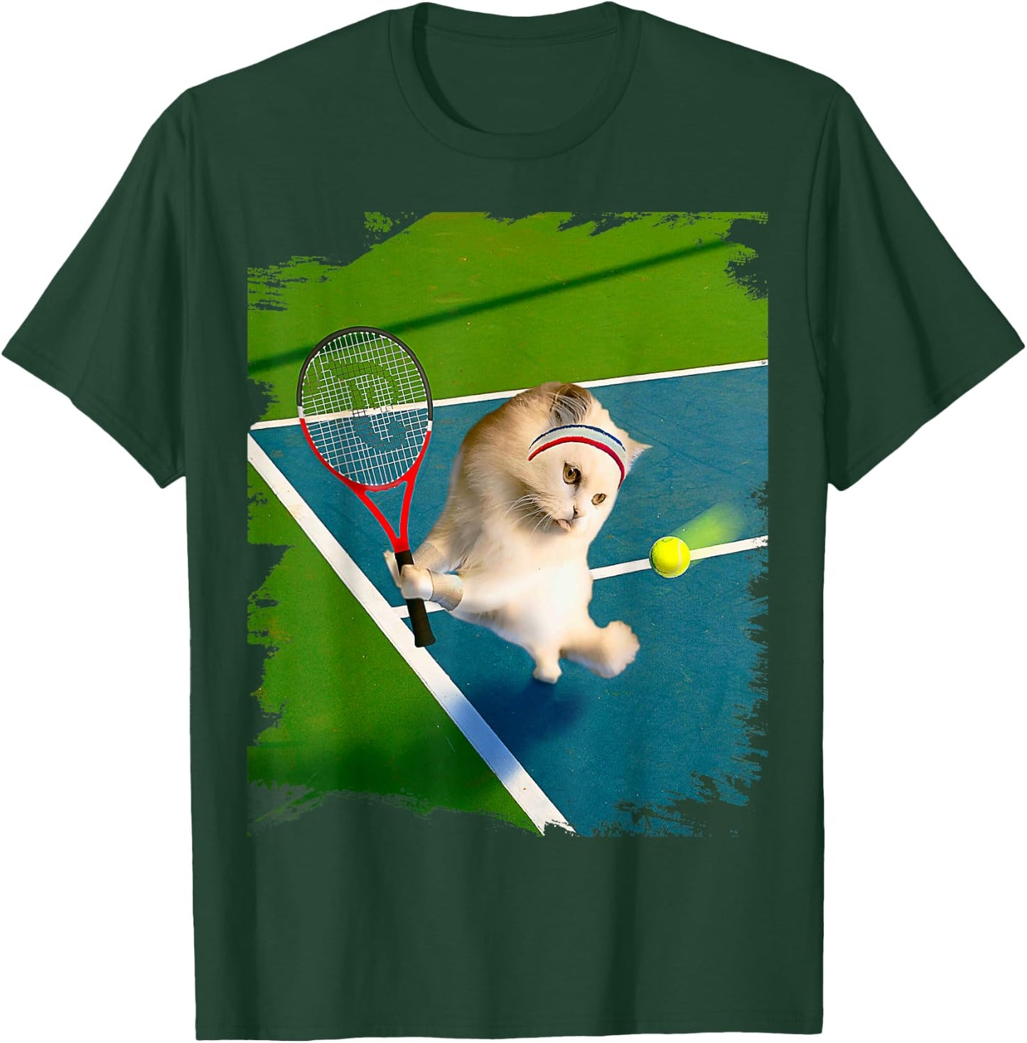 Persian Cat Playing Tennis T-Shirt - T-Shirt | Forest