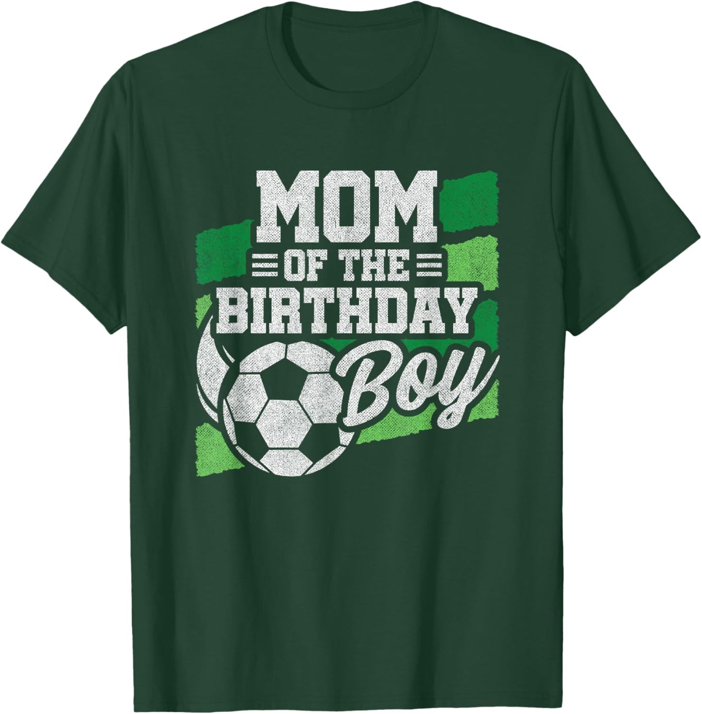 Soccer Birthday - Boys Soccer Party - Birthday Mom T-Shirt - T-Shirt | Forest