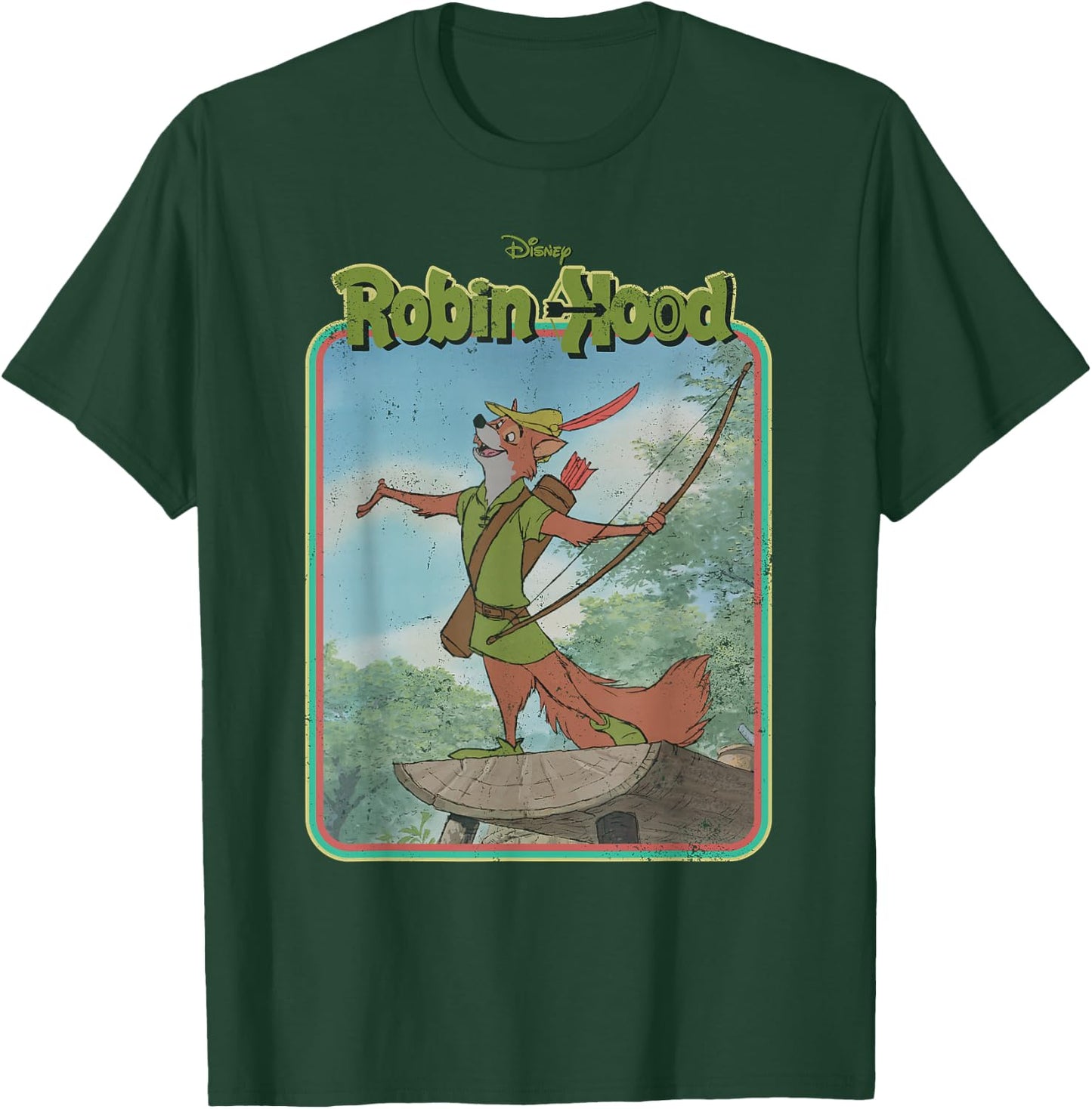 Disney Robin Hood Retro T-Shirt - T-Shirt | Forest