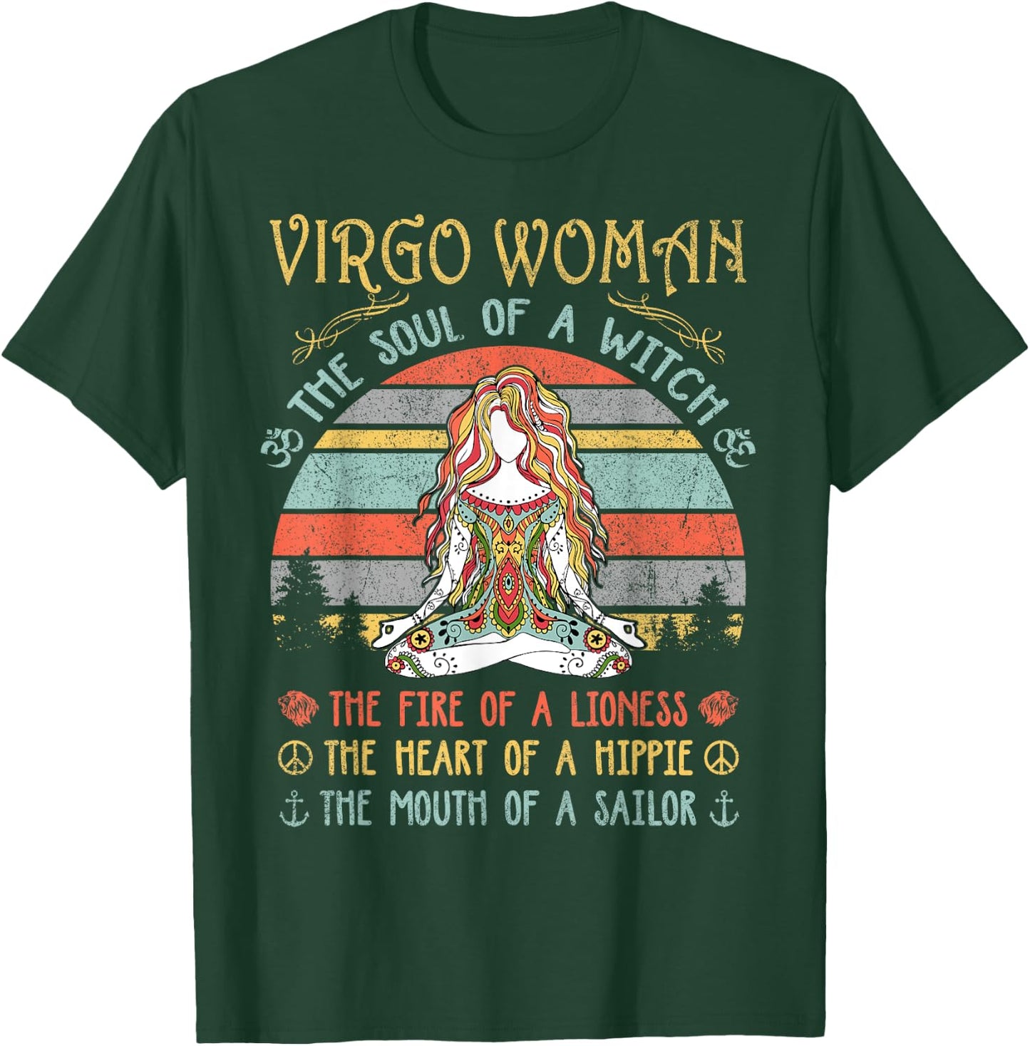 Virgo Woman The Soul Of A Witch Vintage Birthday T-Shirt - T-Shirt | Forest
