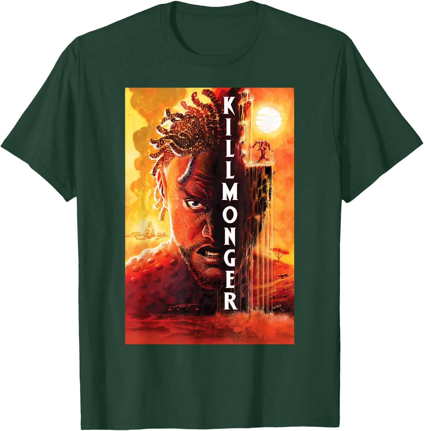 Marvel Comixology Killmonger Revenge Comic Book Cover T-Shirt - T-Shirt | Forest