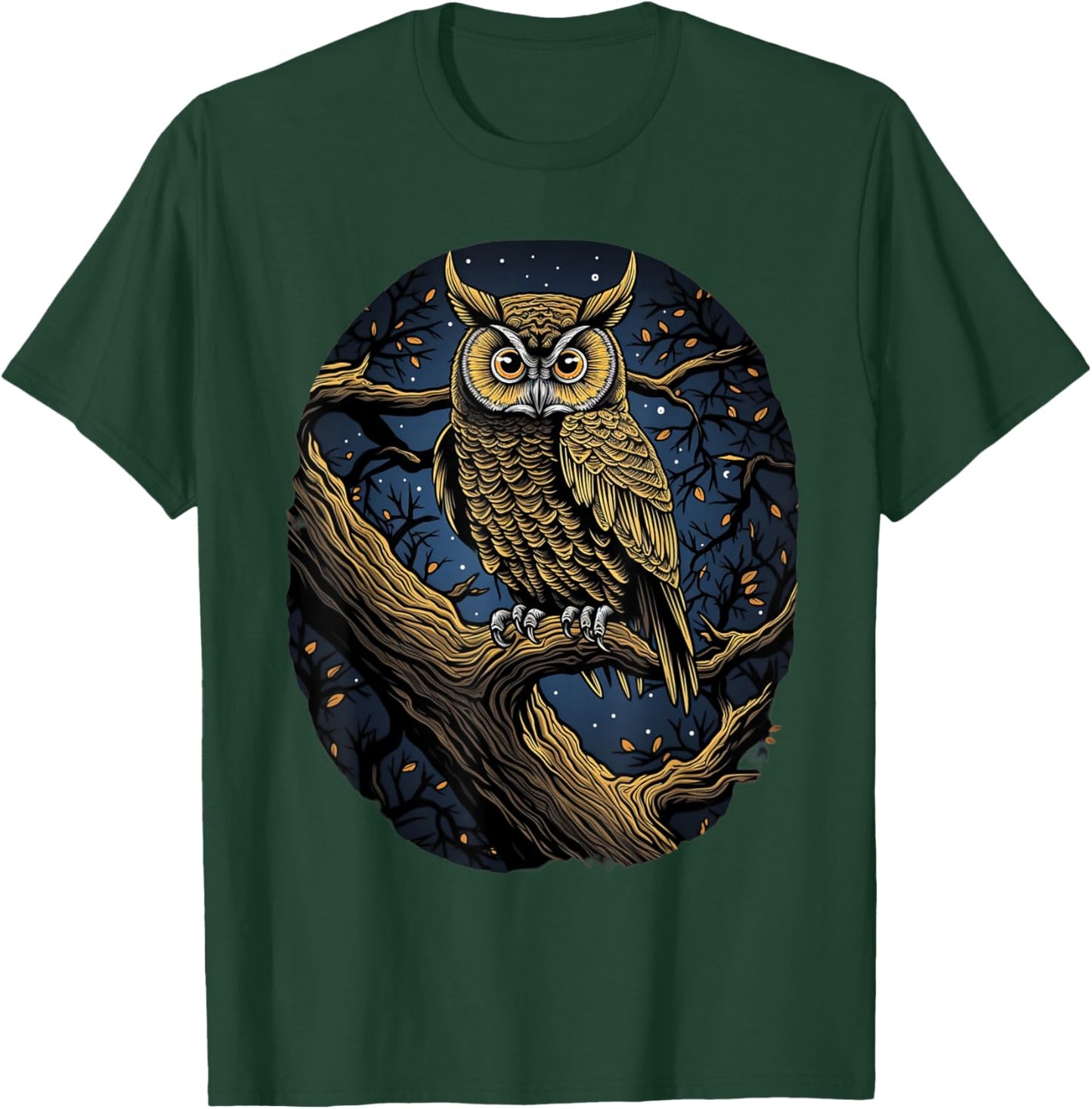 Moonlit Majesty Owl T-Shirt - T-Shirt | Forest