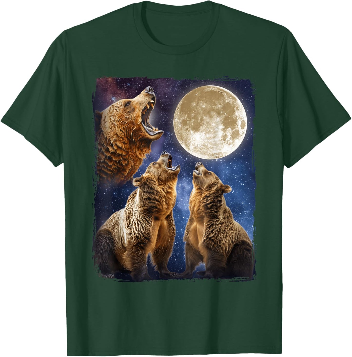 Bear Howling Moon T-Shirt - T-Shirt | Forest