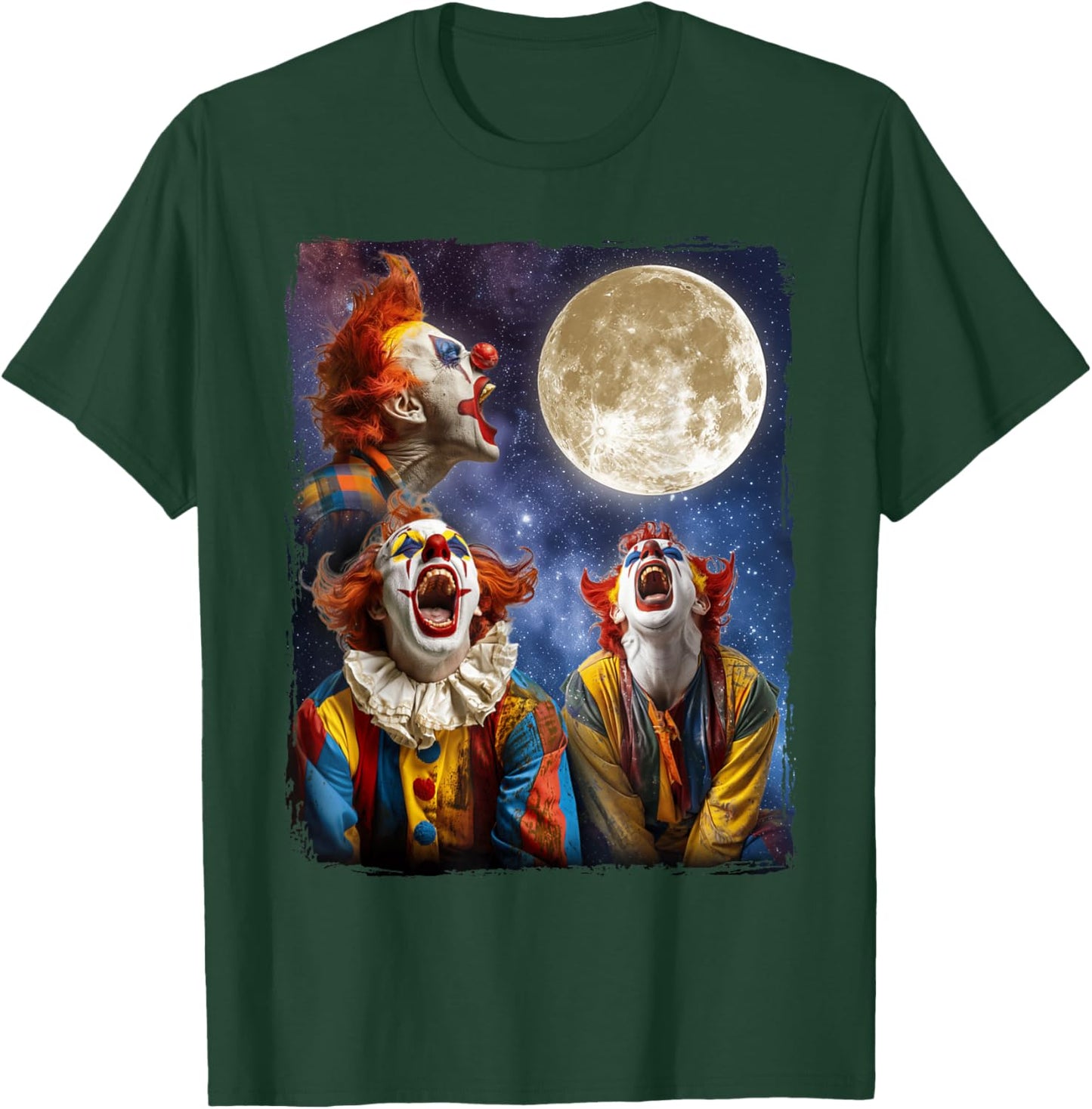 Clowns Howling Moon T-Shirt - T-Shirt | Forest