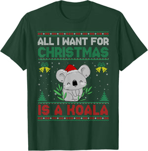 All I Want For Christmas Is A Koala Ugly Sweater T-Shirt - T-Shirt | Forest
