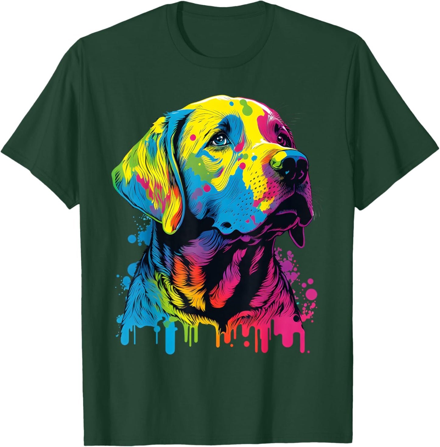 Colorful Pop Art Labrador Retriever For Dog Lover Labs Owner Men Women Girls Kids T-Shirt - T-Shirt | Forest