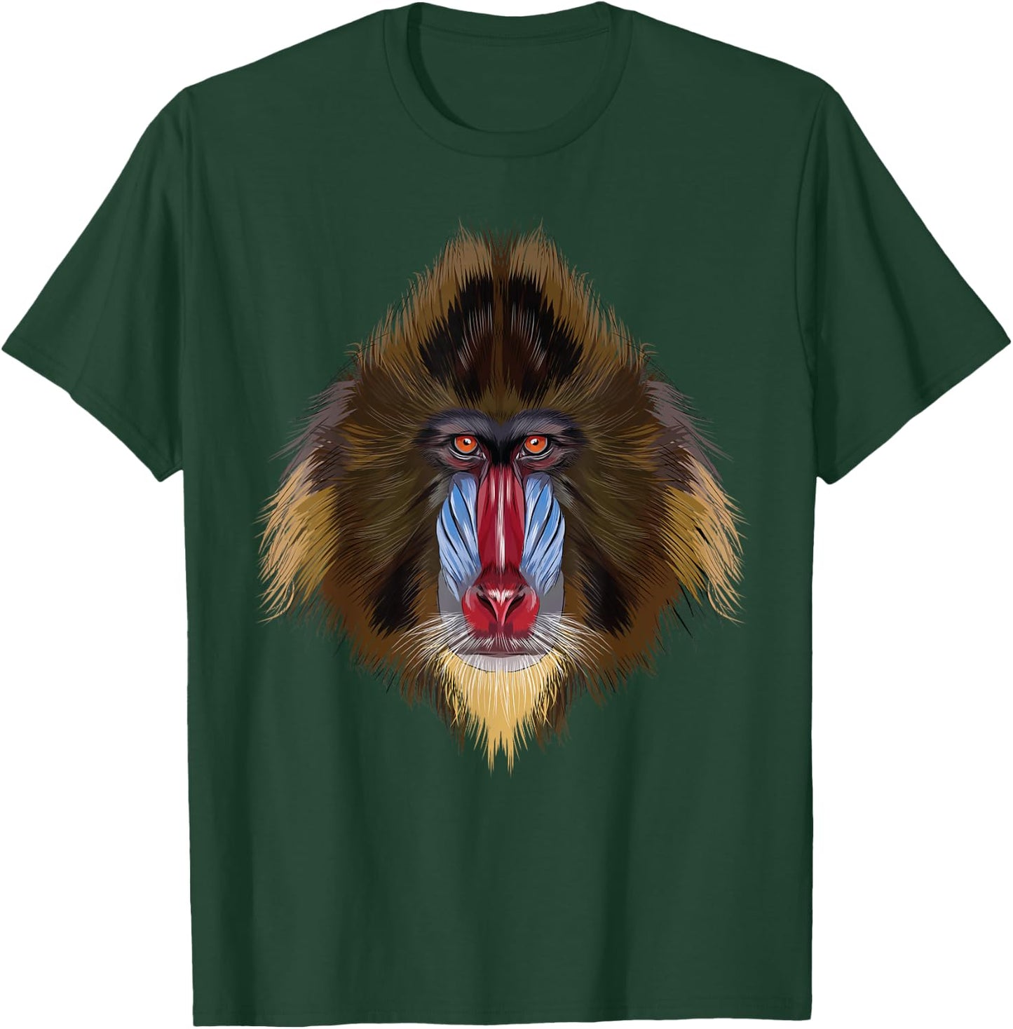 monkey Mandrill head art for lovers of African Safari Animal T-Shirt - T-Shirt | Forest