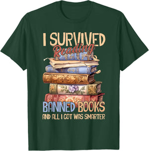 Read Banned Books I Survived Reading Banned Books T-Shirt - T-Shirt | Forest