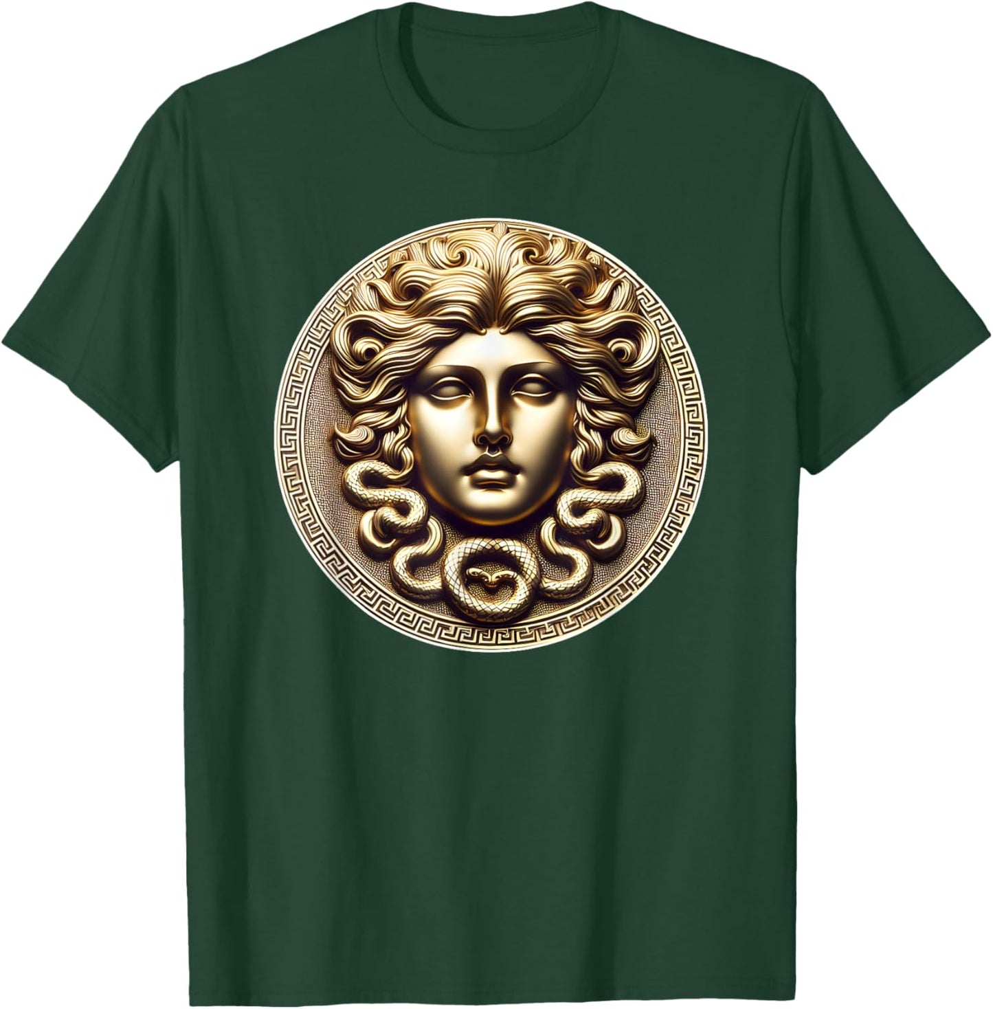 Medusa Head Myth Gorgon Snake Hair Greek Mythology Gift T-Shirt - T-Shirt | Forest
