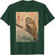 Wise Owl and Cherry Blossoms tree Japanese Woodblock art T-Shirt - T-Shirt | Forest