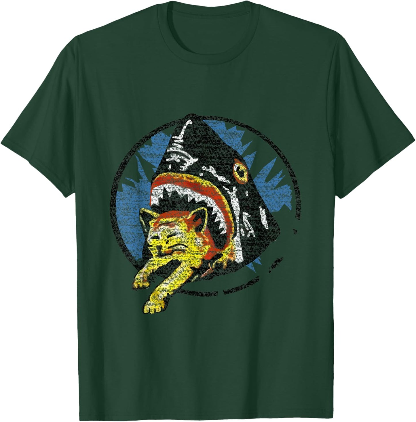 Shark Eating a Cat Shirt T-Shirt - T-Shirt | Forest