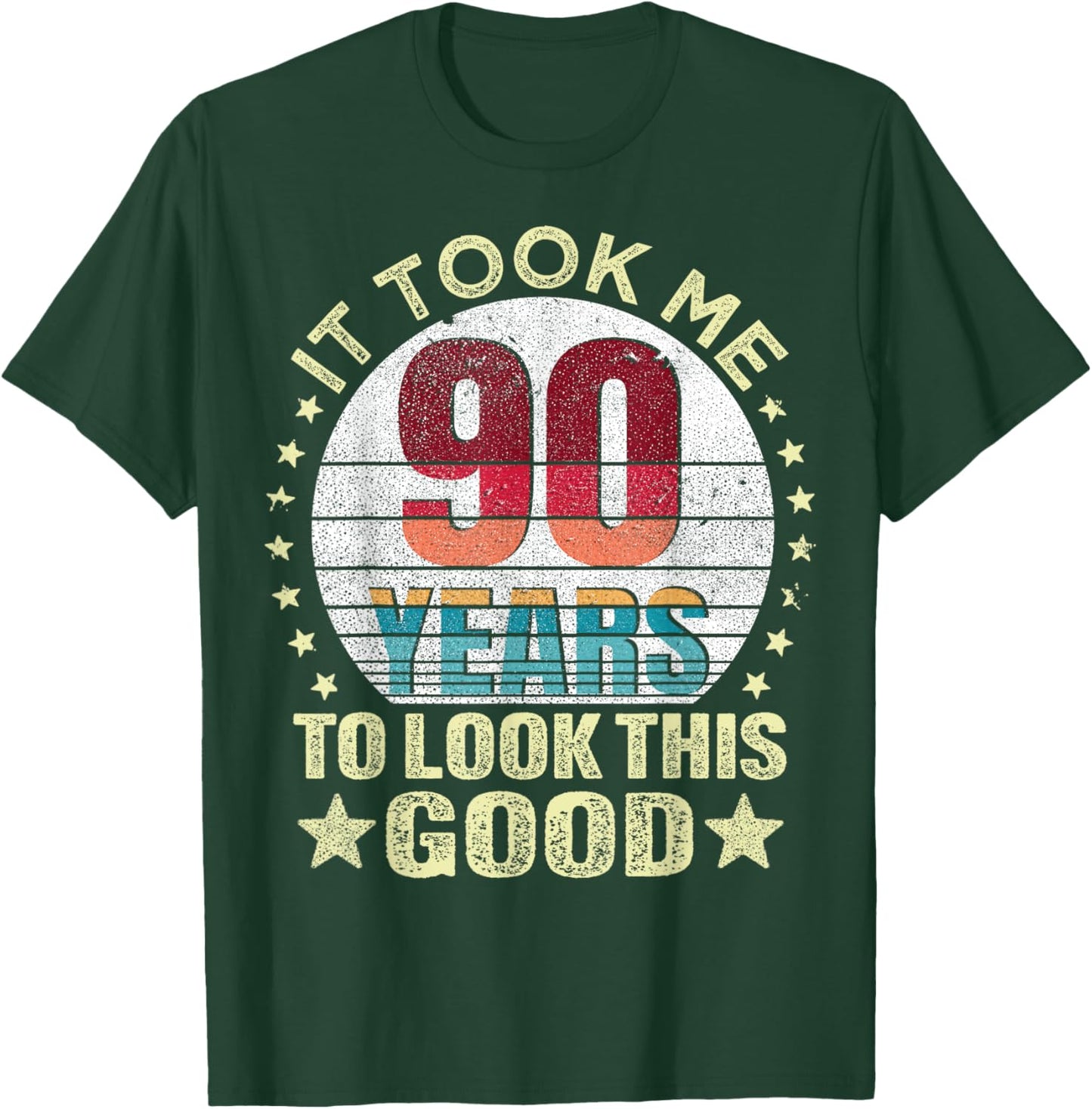 Vintage It Took Me 90 Years To Look This Good 90th Birthday T-Shirt - T-Shirt | Forest