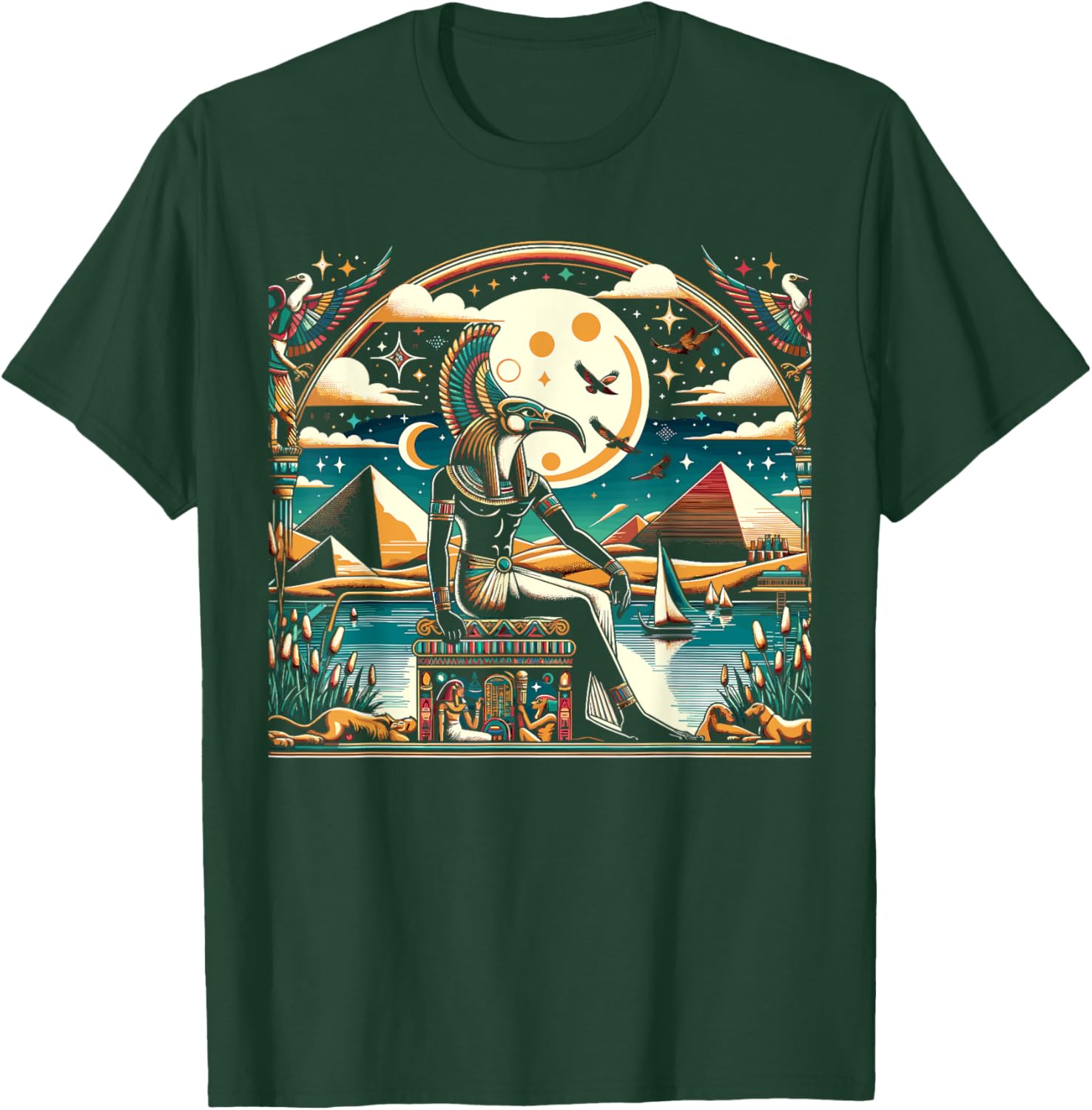 Thoth Egyptian Mythology Diety Ibis Ancient Egypt T-Shirt - T-Shirt | Forest